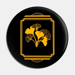 Art Deco Ginkgo leaves Pin