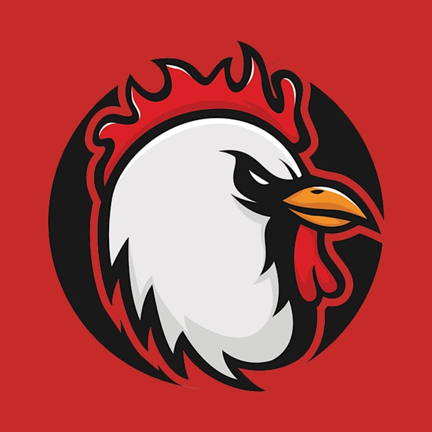 Chicken mascot illustration by manjavacloth