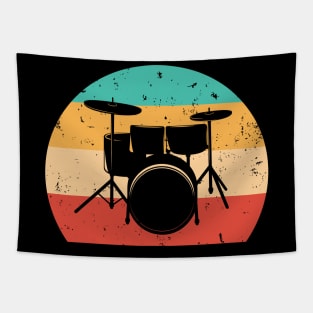 vintage sunset drums lover drummers Tapestry