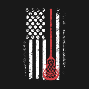 Lacrosse USA Flag Lax T-Shirt