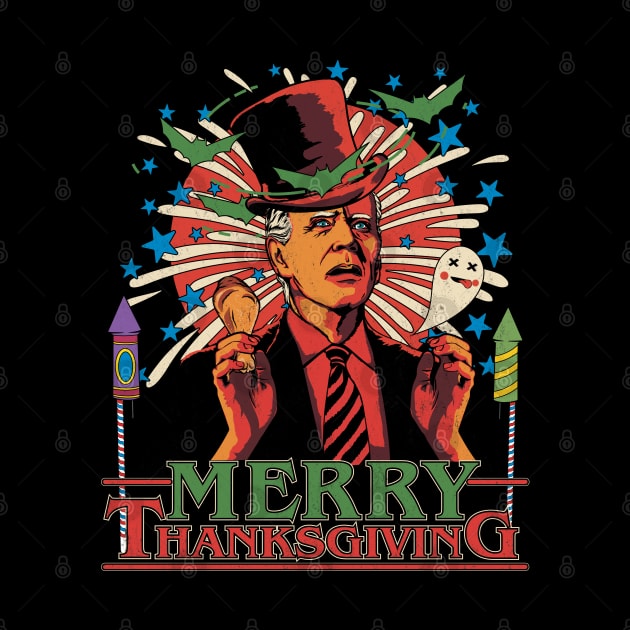 Funny Joe Biden Confused Merry Thanksgiving Halloween by PunnyPoyoShop