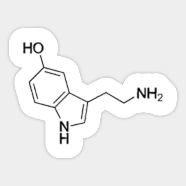 Serotonin Molecule Serotonin Adesivo Teepublic It