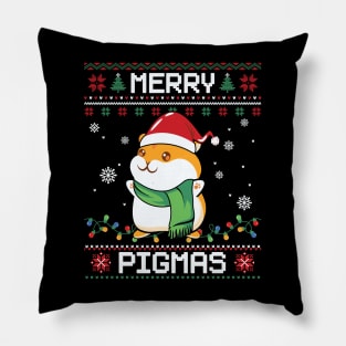 Merry Pigmas Funny Guinea Pig Lover  Christmas Pillow