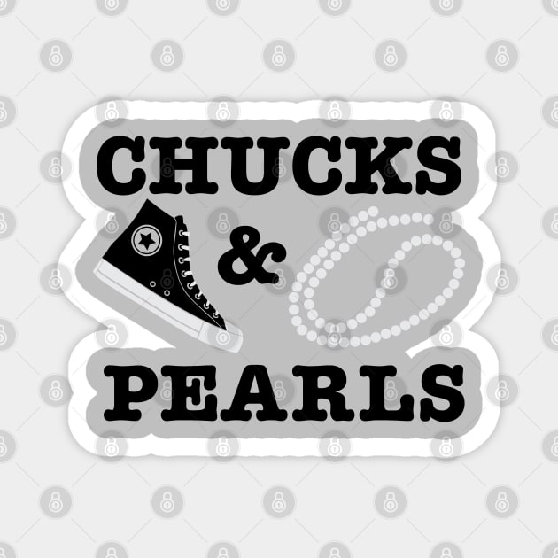 Chucks and Pearls - 1 Magnet by centeringmychi