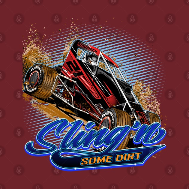 Midget Racing Sling'n Dirt by Artslave Custom Car Art