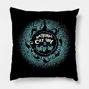 National Cat Day is every day. Pillow