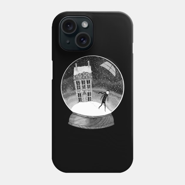 The Boy in the Snow Globe Phone Case by Scratch