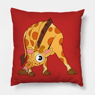 Giraffe Cartoon Funny Pillow