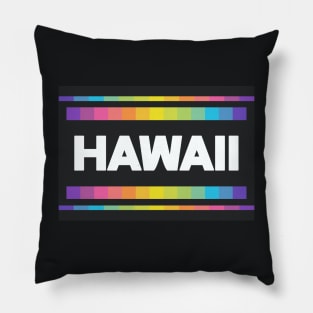 Hawaii Rainbow Graphic Pillow