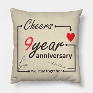 9 Year Anniversary Pillow