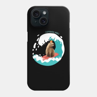 Capybara Vibes Beach Waves Capybara Wildlife Animal Capybara Phone Case