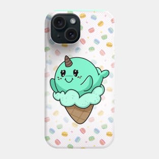 Narwhal Ice cream (Mint) Phone Case