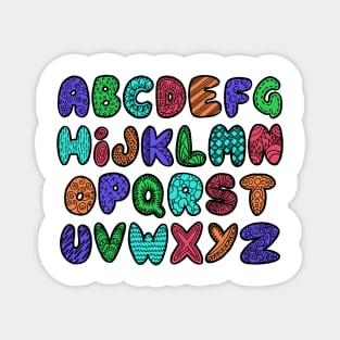 Colorful Rainbow Alphabet Magnet