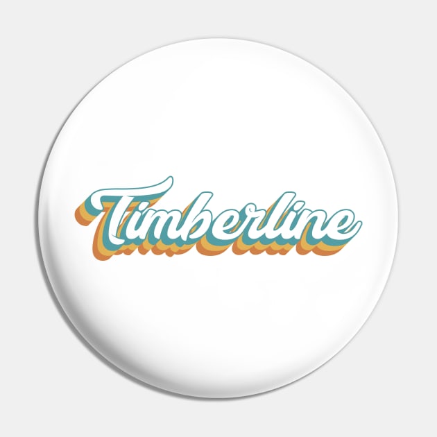 Timberline Lodge Oregon Retro Lettering Pin by KlehmInTime