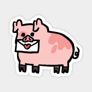 Lovestruck Cute Cartoon Piggy Magnet