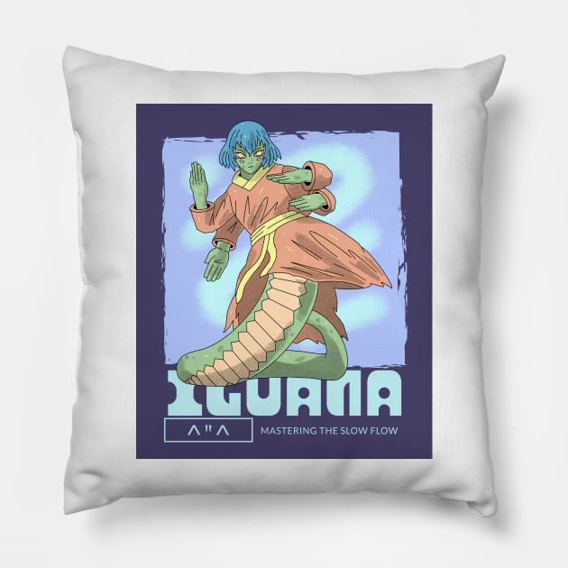 Iguana: Mastering the Slow Flow Pillow by lildoodleTees