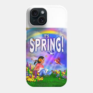 Springtime Angel in a Meadow Phone Case