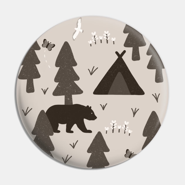 True North (Bark & Stone) Pin by Cascade Patterns