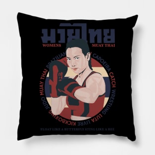 Classic Muay Thai Boxing Girl Pillow