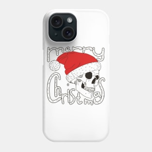 Merry Christmas Skull Face Phone Case