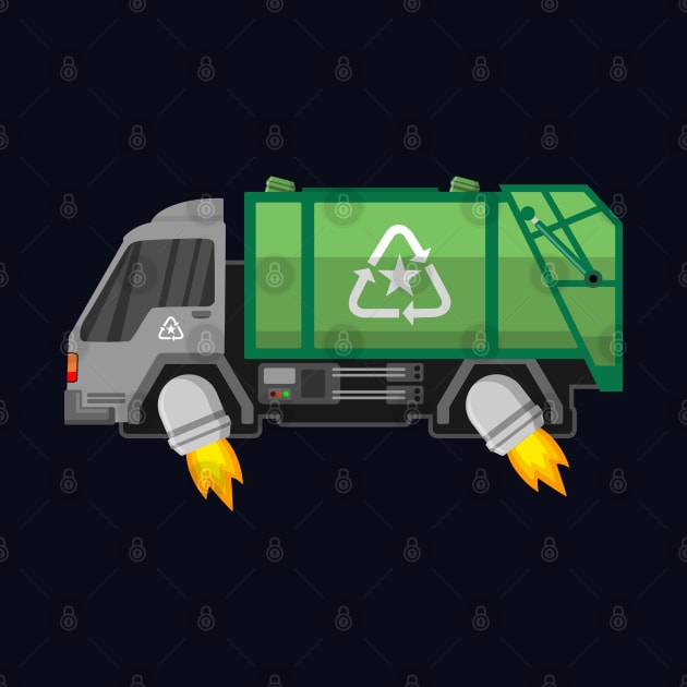 Outer Space Bin Lorry Rocket Design by DavidSpeedDesign