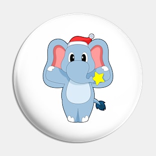 Elephant Christmas Santa hat Pin