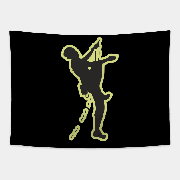 climber silhouette Tapestry by ilhnklv