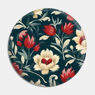 Nouveau Heritage: Baroque Flowers Wallpaper Pin