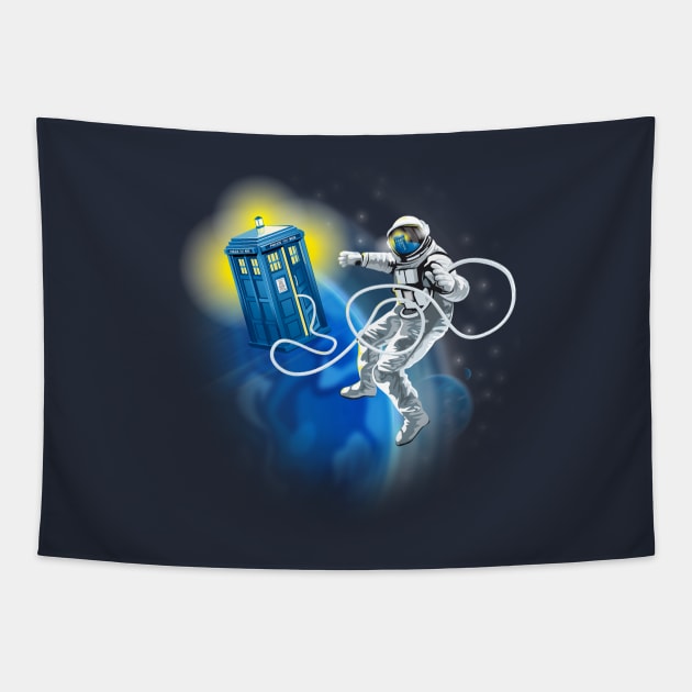 Dr Who - TOP TEN #9 (Space Walk) Tapestry by LaughingDevil