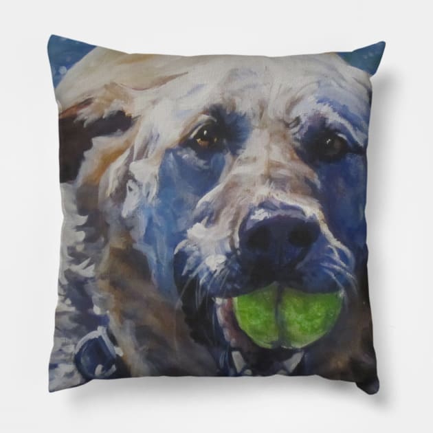 labrador retriever fine art painting Pillow by LASHEPARD