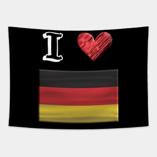 I love Flag from Germany Tapestry