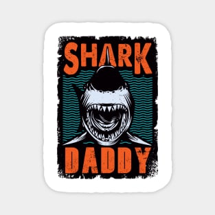 Daddy Shark Retro Vintage Magnet