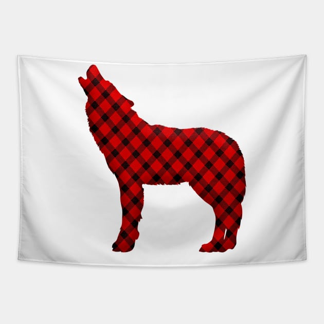 Buffalo Plaid Bear Tapestry by skycloudpics