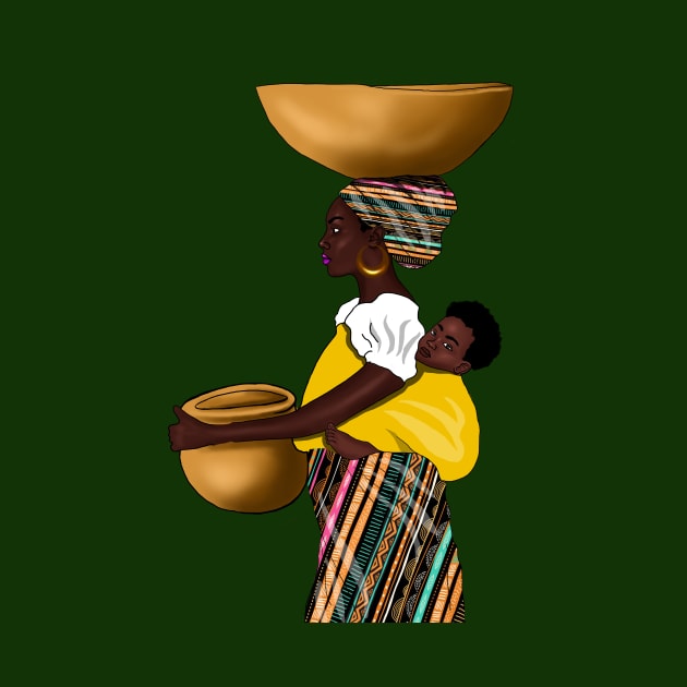 African Woman with Child, Mama Africa by alzo