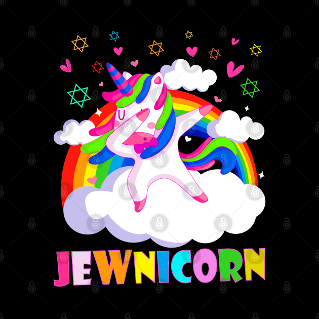 Rainbow Jewnicorn Jewish Unicorn Jew Rosh Hashanah by wonderws