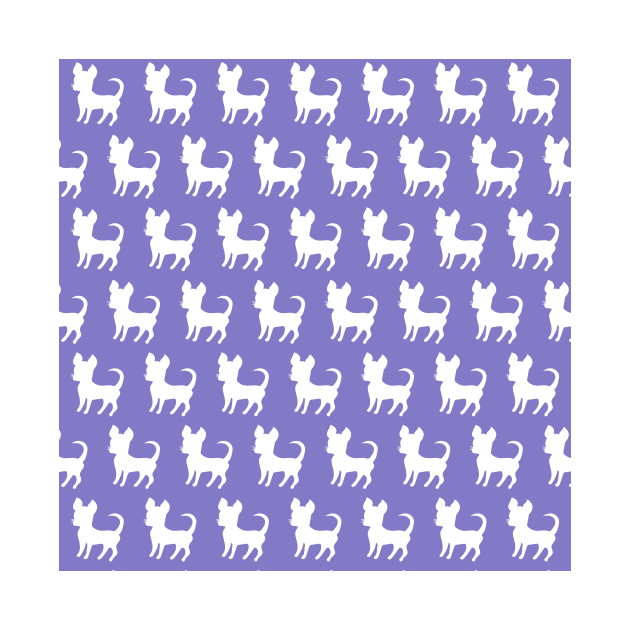 Chihuahua silhouette print (large) lilac by bettyretro