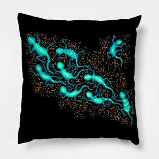 Ghost Lizards Pillow