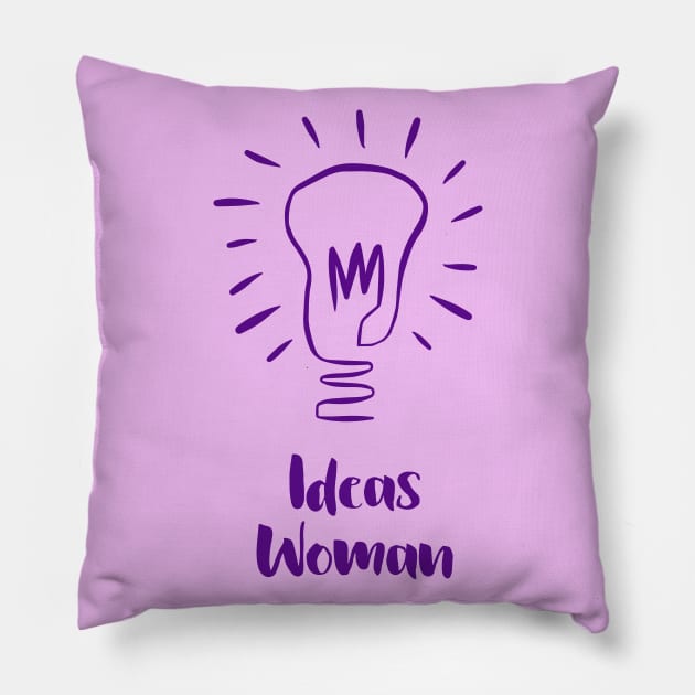 Ideas Woman - Purple Pillow by sallycummingsdesigns