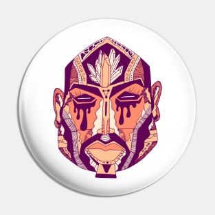 Peach African Mask No 9 Pin