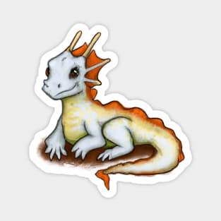 Cute Bearded Dragon Drawing Magnet