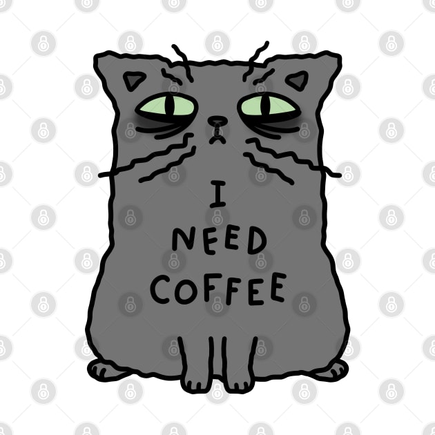 Russian blue cat breed - I need coffee by Nikamii