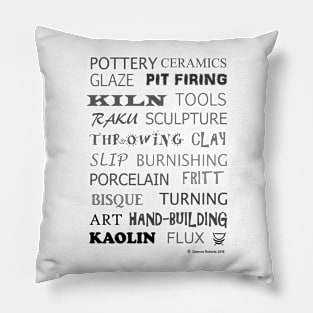 Pottery Glossary Pillow