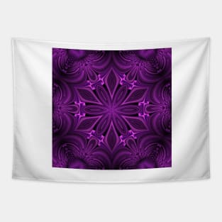 pink and purple hexagonal floral fantasy kaleidoscopic design Tapestry