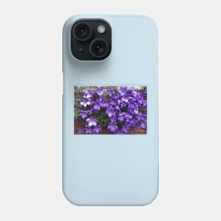 Siberian Bellflower on Garden Wall Phone Case
