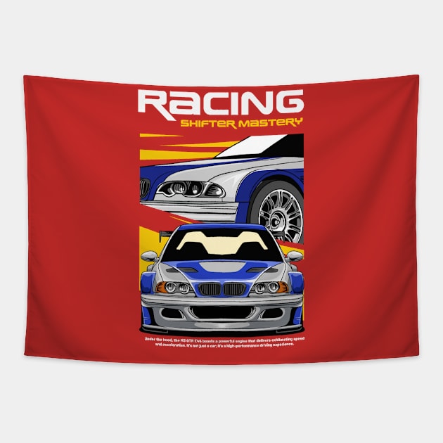 GTR E46 Racing Tapestry by Harrisaputra