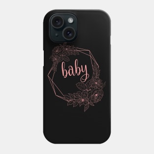 Baby Little Sis cute pink typography for big sister gift for younger sister brother Phone Case