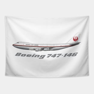 Japan Airlines 747-100 Tee Shirt Version Tapestry