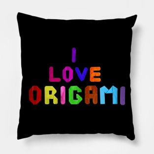 I love origami paper letters Pillow