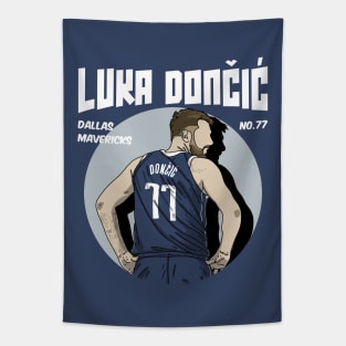 Luka Doncic Comic Style Art Tapestry