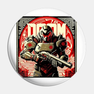 Doom Guy Ornate Pin